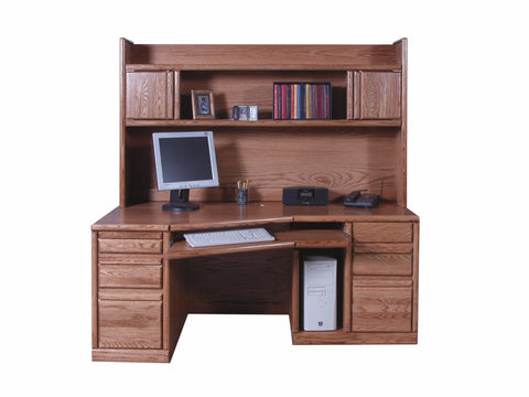 Forest Designs Bullnose Angled Desk: 74W x 29H x 35D (No Hutch)