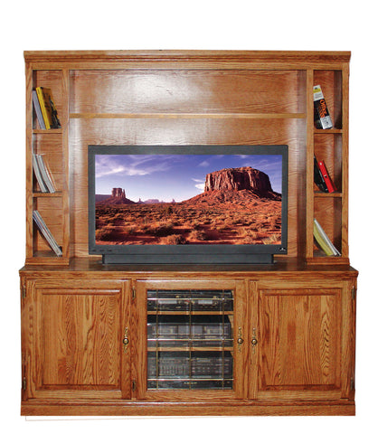 Forest Designs 67w Traditional Oak TV Stand with Media Storage: 67W x 30H x 18D (No Hutch)