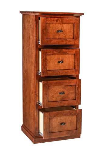 Forest Designs Traditional Alder Four Drawer File: 22W X 56H X 18D