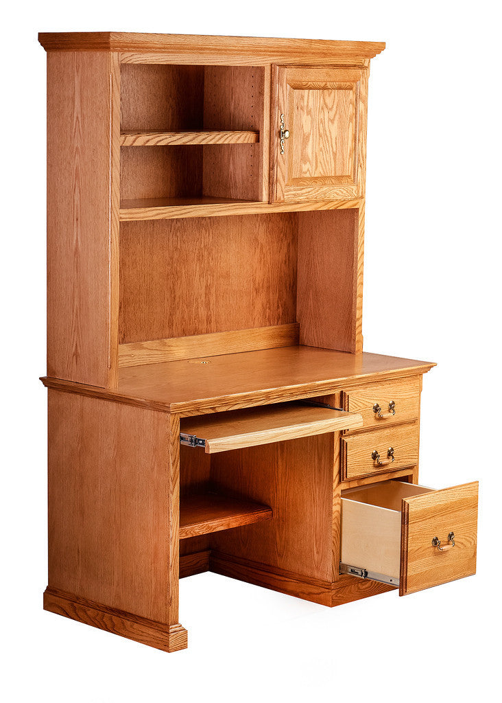Forest Designs Traditional Desk w/ Keyboard Pullout & Hutch: 48W X 72H X 24D