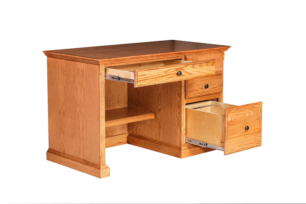 Forest Designs Traditional Desk w/ Pencil Drawer: 48W X 30H X 24D (Black Knobs)