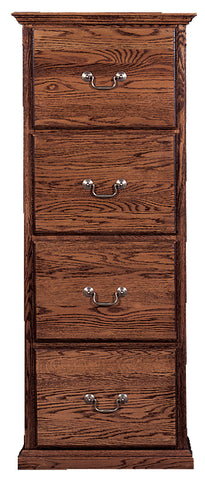 Forest Designs Traditional Four Drawer File Cabinet: 22W x 56H x 18D