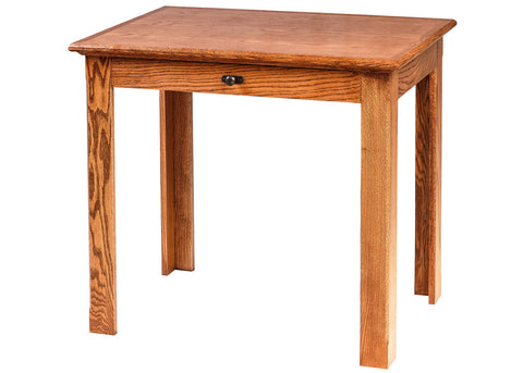 Forest Designs Mission Oak Writing Table w/Drawers: 36W x 30H x 24D