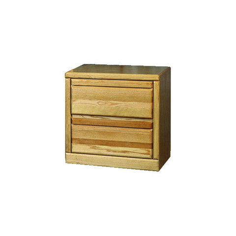 Forest Designs Bullnose Two Drawer Nightstand: 25W x 30H x 18D