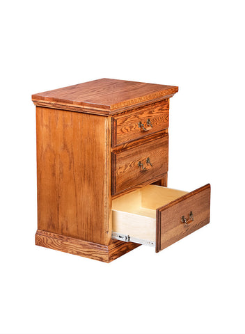 Forest Designs Traditional Three Drawer Nightstand: 25W X 30H X 18D