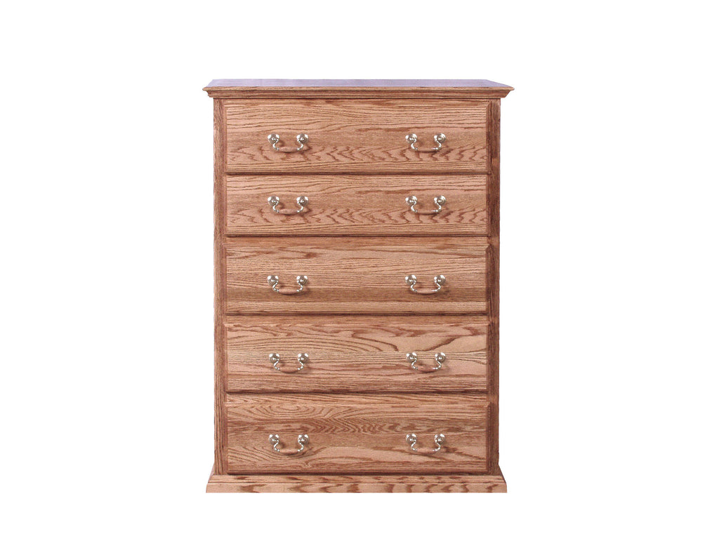 Forest Designs Traditional Golden Five Drawer Chest: 34W x 48H x 18D