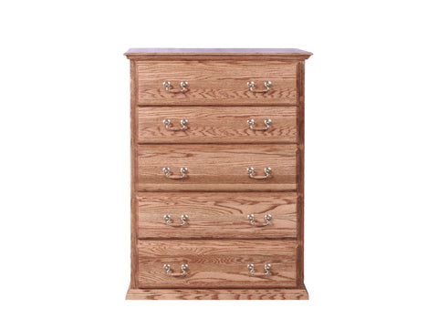 Forest Designs Traditional Golden Five Drawer Chest: 34W x 48H x 18D