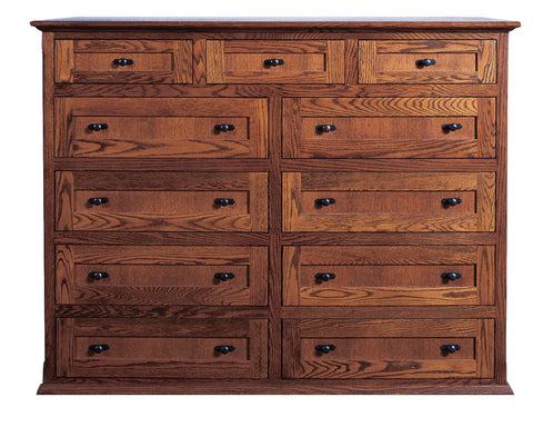 Forest Designs Mission Eleven Drawer Dresser: 60W x 48H x 18D