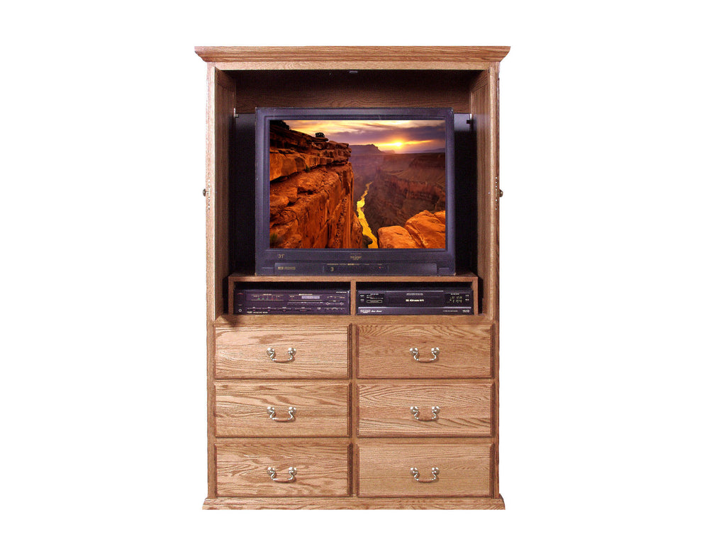 Forest Designs Traditional TV Armoire: 48W x 72H x 23D Shown Open