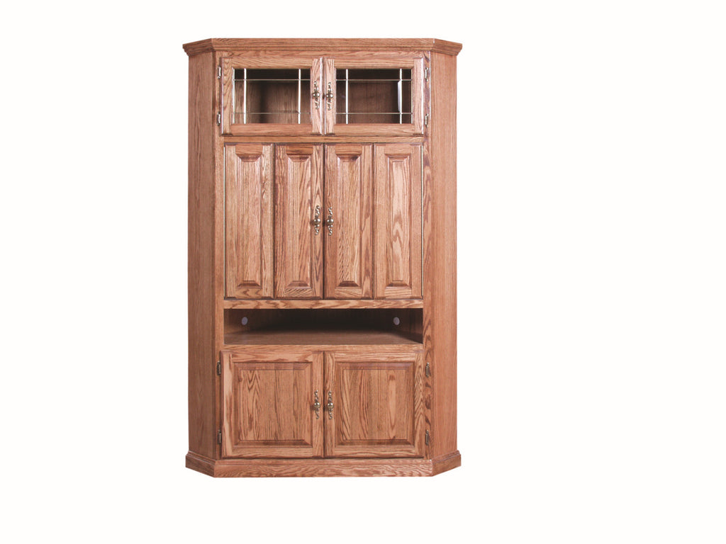 Forest Designs Traditional Corner TV Unit with Doors: 51W x 79H x 32D