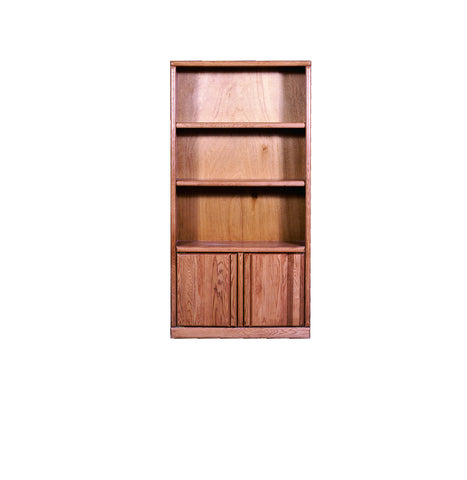 Forest Designs Bullnose Bookcase with Lower Doors: 36W x 72H X 13D