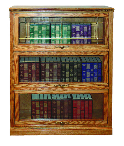 Forest Designs Traditional Lawyers Bookcase: 36W x 49H (Three Doors) x 13D