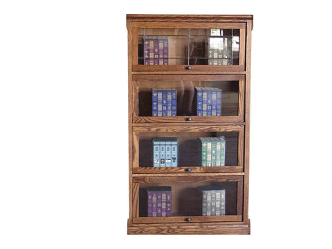 Forest Designs Mission Lawyers Bookcase: 36W x 64H (Four Doors) x 13D