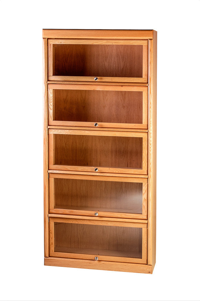 Forest Designs Bullnose Lawyers Bookcase: 36W X 79H X 13D (Five Doors)