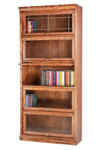 Forest Designs Traditional Oak Lawyers Bookcase: 36W x 79H(Five Doors) x 13D