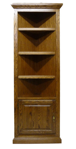 Forest Designs Traditional Corner Bookcase with Lower Door: 72H (27 X 27 f/Corner)