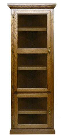 Forest Designs Traditional Corner Bookcase with Glass Doors: 72H (27 X 27 f/Corner)