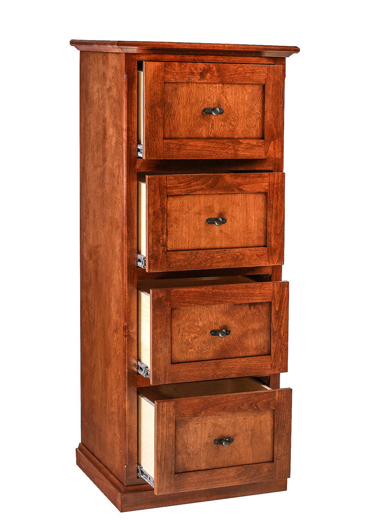 Forest Designs Traditional Alder Four Drawer File: 22W X 56H X 21D