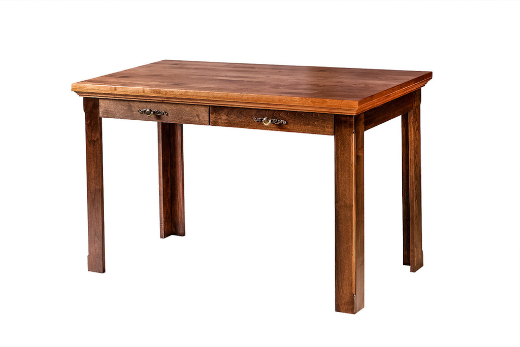 Forest Designs Traditional Alder Writing Table w/ Drawers: 48W X 30H X 24D