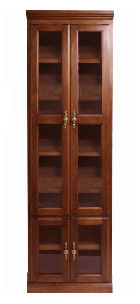 Forest Designs Traditional Bookcase with Glass Doors: 24W x 72H x 18D